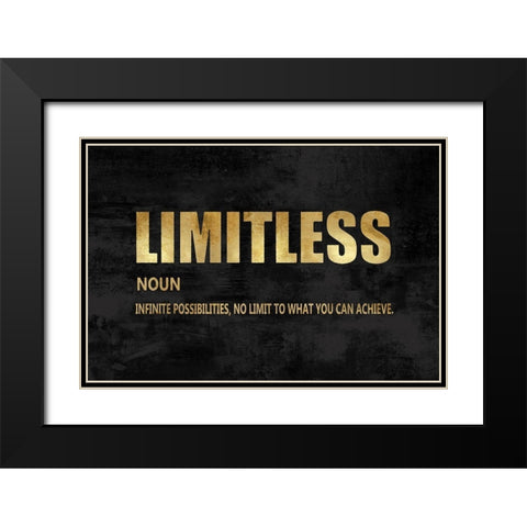 Limitless in Gold Black Modern Wood Framed Art Print with Double Matting by MacDowell, Jamie
