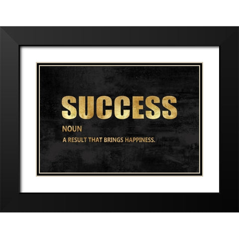 Success in Gold Black Modern Wood Framed Art Print with Double Matting by MacDowell, Jamie