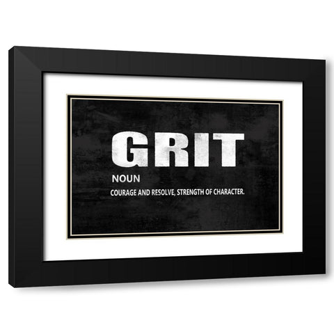 Grit on Black Black Modern Wood Framed Art Print with Double Matting by MacDowell, Jamie