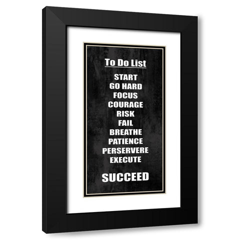 To Do List on Black Black Modern Wood Framed Art Print with Double Matting by MacDowell, Jamie