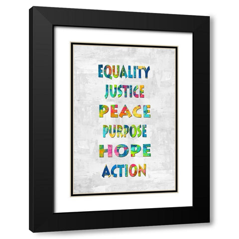 Equality Justice in Color Black Modern Wood Framed Art Print with Double Matting by MacDowell, Jamie