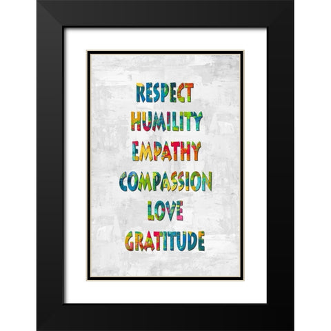 Respect Humility in Color Black Modern Wood Framed Art Print with Double Matting by MacDowell, Jamie