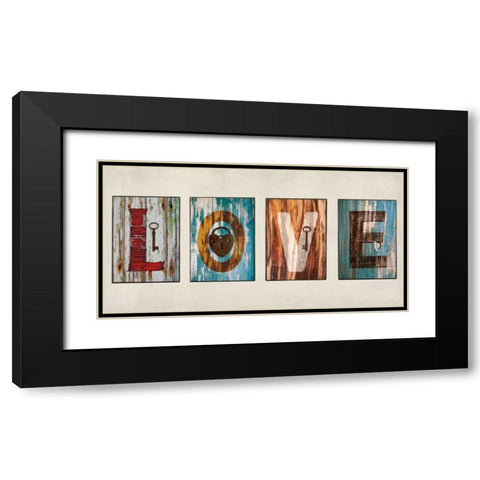 LOVE Black Modern Wood Framed Art Print with Double Matting by Macdowell, Janie