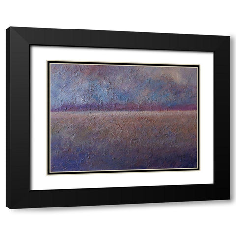 Blue Horizon Black Modern Wood Framed Art Print with Double Matting by Foster, Joseph Marshal