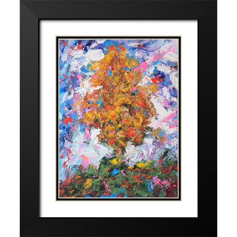 Orange Tree II Black Modern Wood Framed Art Print with Double Matting by Foster, Joseph Marshal