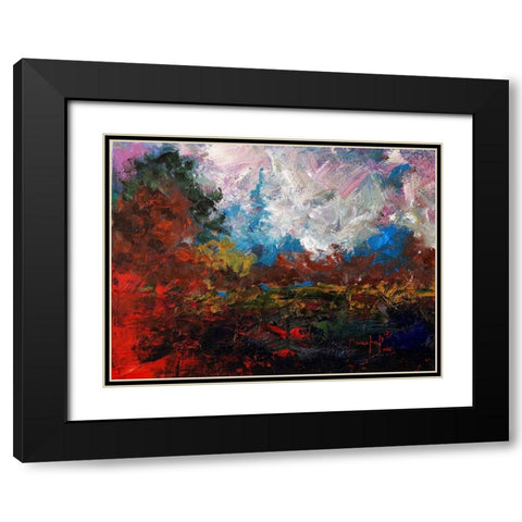 Burnt Orange Landscape Black Modern Wood Framed Art Print with Double Matting by Foster, Joseph Marshal