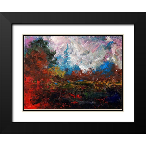 Burnt Orange Landscape Black Modern Wood Framed Art Print with Double Matting by Foster, Joseph Marshal