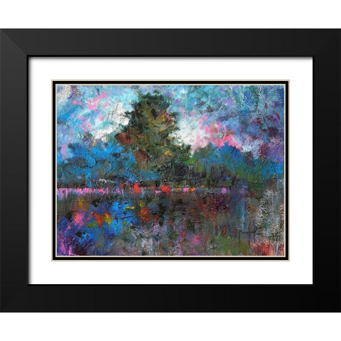 Blue Landscape Black Modern Wood Framed Art Print with Double Matting by Foster, Joseph Marshal