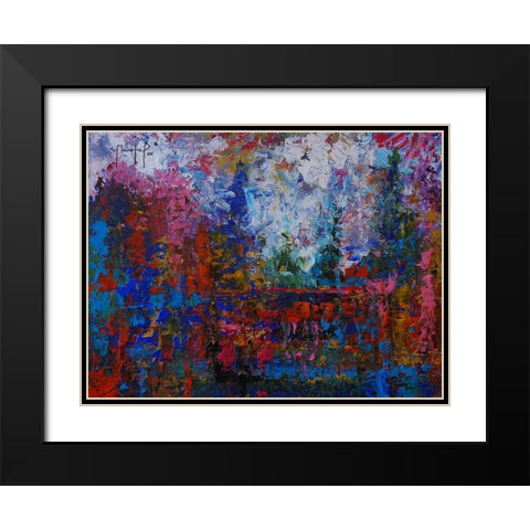 Horizon V Black Modern Wood Framed Art Print with Double Matting by Foster, Joseph Marshal