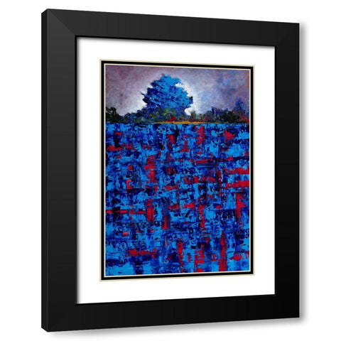 Blue Daze Black Modern Wood Framed Art Print with Double Matting by Foster, Joseph Marshal