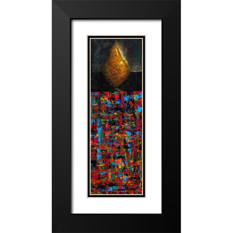 Pear Black Modern Wood Framed Art Print with Double Matting by Foster, Joseph Marshal