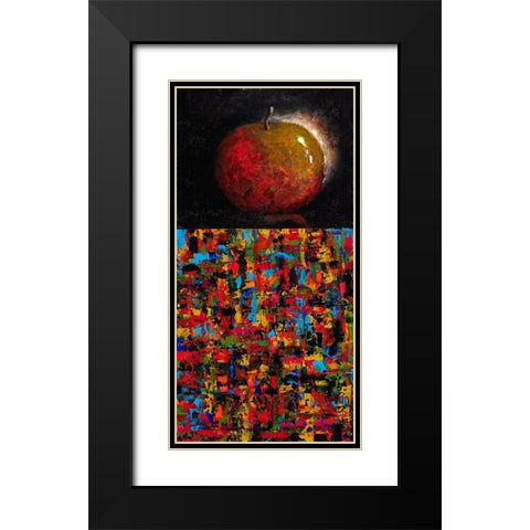 Apple Black Modern Wood Framed Art Print with Double Matting by Foster, Joseph Marshal