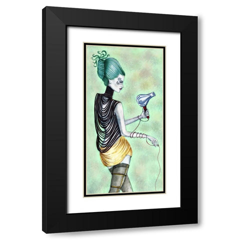 Beauty Blowout Black Modern Wood Framed Art Print with Double Matting by Goddess, Jami