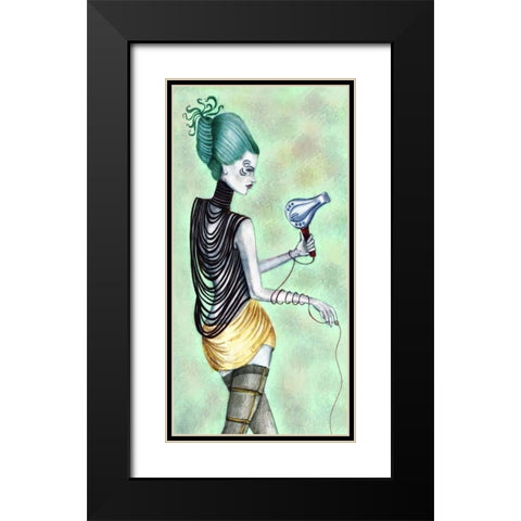 Beauty Blowout Black Modern Wood Framed Art Print with Double Matting by Goddess, Jami