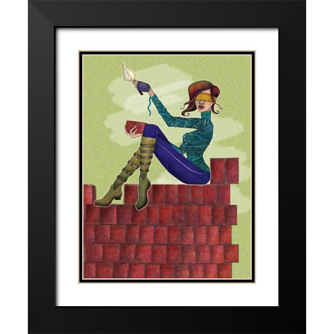 Build It Up Black Modern Wood Framed Art Print with Double Matting by Goddess, Jami