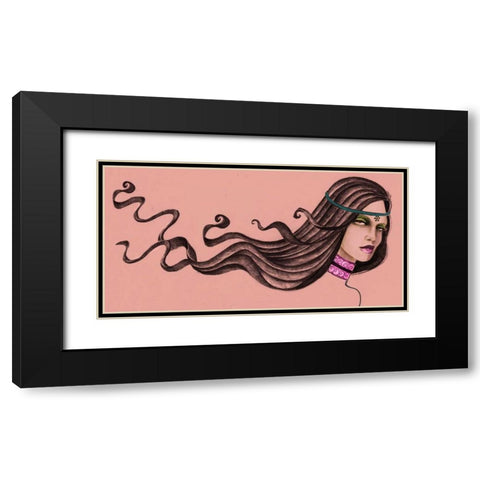 Pink Soul I Black Modern Wood Framed Art Print with Double Matting by Goddess, Jami