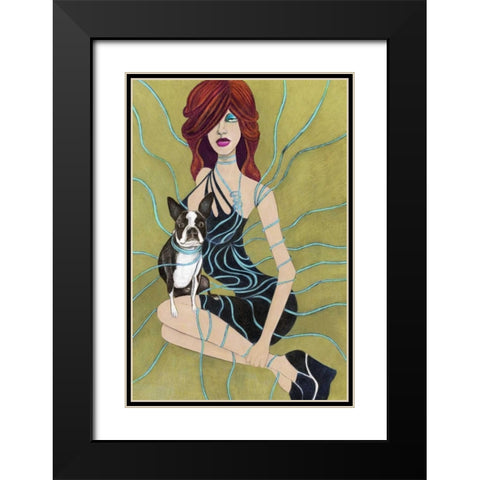 Ruca Black Modern Wood Framed Art Print with Double Matting by Goddess, Jami