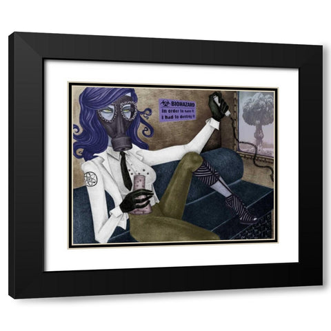 The Scientist Black Modern Wood Framed Art Print with Double Matting by Goddess, Jami