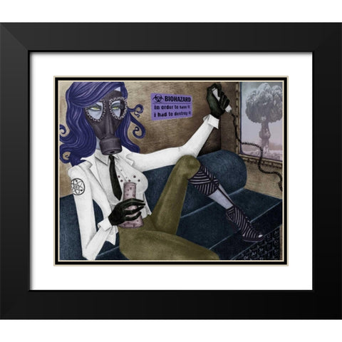 The Scientist Black Modern Wood Framed Art Print with Double Matting by Goddess, Jami