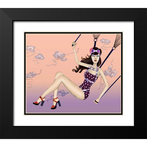 Susie Black Modern Wood Framed Art Print with Double Matting by Goddess, Jami