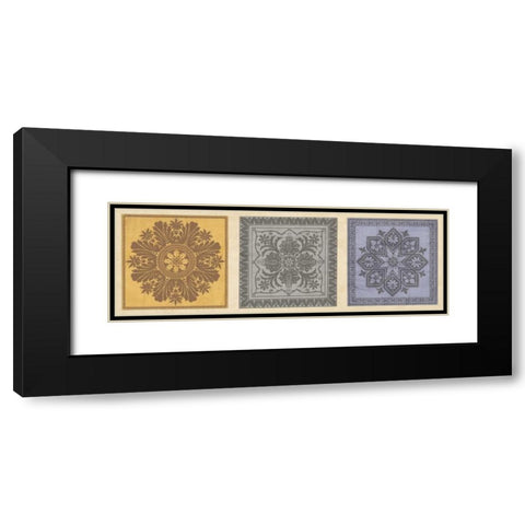 Classical Tiles II Black Modern Wood Framed Art Print with Double Matting by Oliver, Jenny