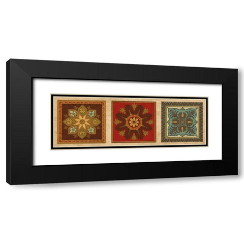 Classical Tiles III Black Modern Wood Framed Art Print with Double Matting by Oliver, Jenny