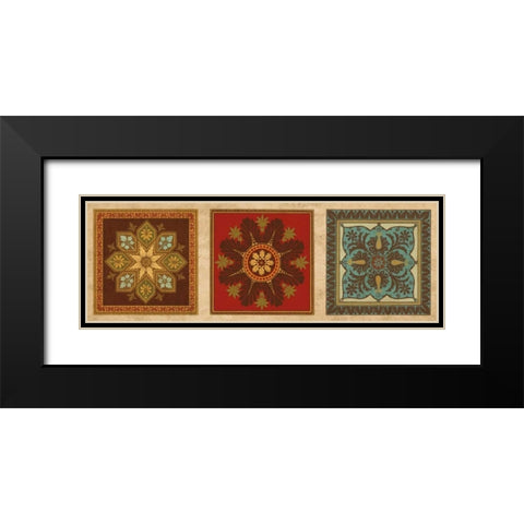 Classical Tiles III Black Modern Wood Framed Art Print with Double Matting by Oliver, Jenny
