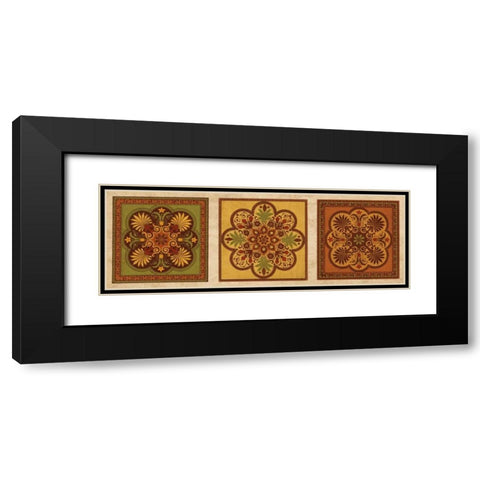 Classical Tiles IV Black Modern Wood Framed Art Print with Double Matting by Oliver, Jenny