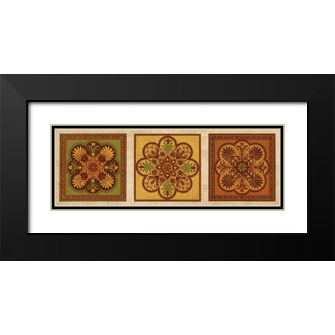 Classical Tiles IV Black Modern Wood Framed Art Print with Double Matting by Oliver, Jenny
