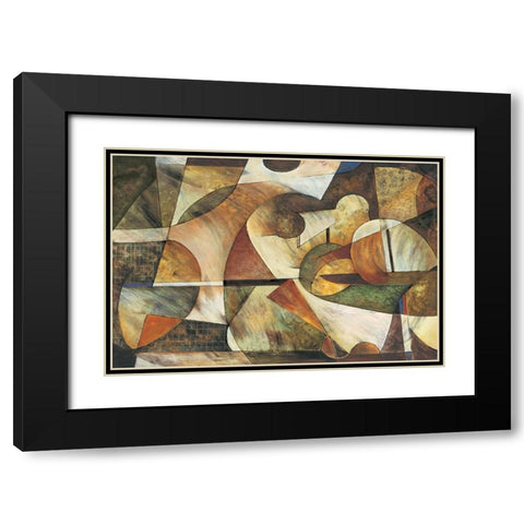 Movement II Black Modern Wood Framed Art Print with Double Matting by Parsons, Jonathan