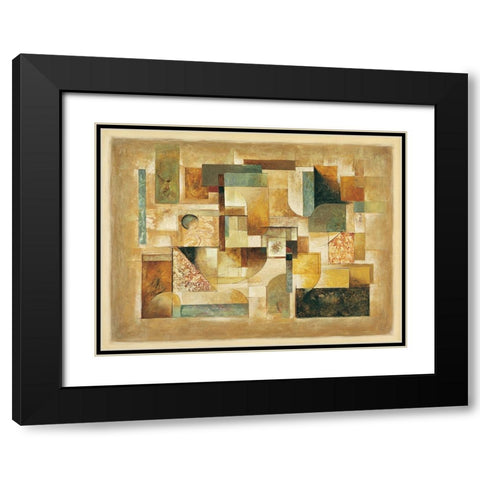 Texture II Black Modern Wood Framed Art Print with Double Matting by Parsons, Jonathan