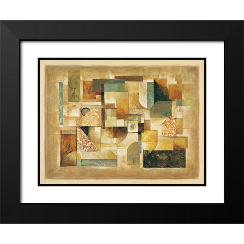 Texture II Black Modern Wood Framed Art Print with Double Matting by Parsons, Jonathan