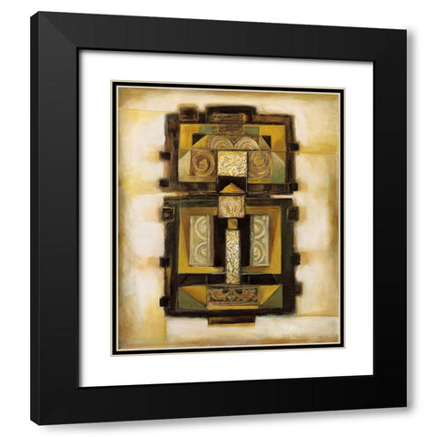 Patterns I Black Modern Wood Framed Art Print with Double Matting by Parsons, Jonathan
