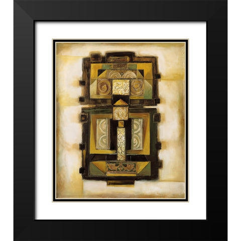 Patterns I Black Modern Wood Framed Art Print with Double Matting by Parsons, Jonathan