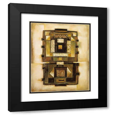 Patterns II Black Modern Wood Framed Art Print with Double Matting by Parsons, Jonathan