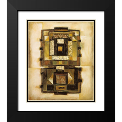 Patterns II Black Modern Wood Framed Art Print with Double Matting by Parsons, Jonathan