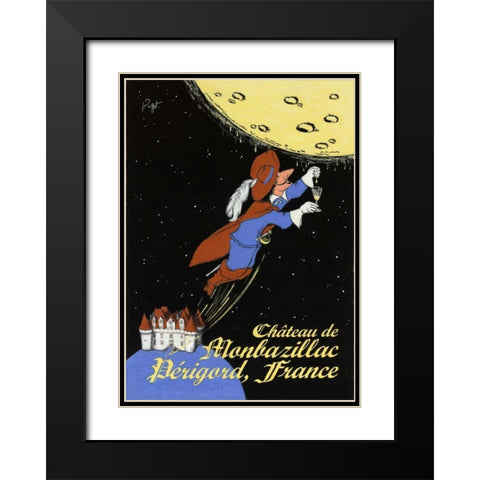 Vendanges de Lune Black Modern Wood Framed Art Print with Double Matting by Got, Jean-Pierre