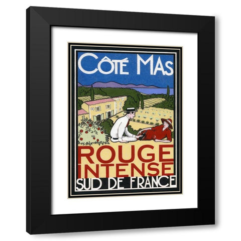 Rouge Intense Black Modern Wood Framed Art Print with Double Matting by Got, Jean-Pierre