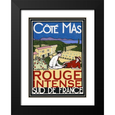 Rouge Intense Black Modern Wood Framed Art Print with Double Matting by Got, Jean-Pierre