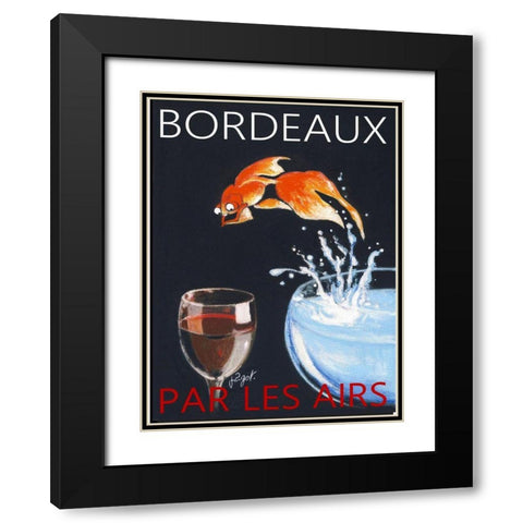 Bordeaux par les airs Black Modern Wood Framed Art Print with Double Matting by Got, Jean Pierre