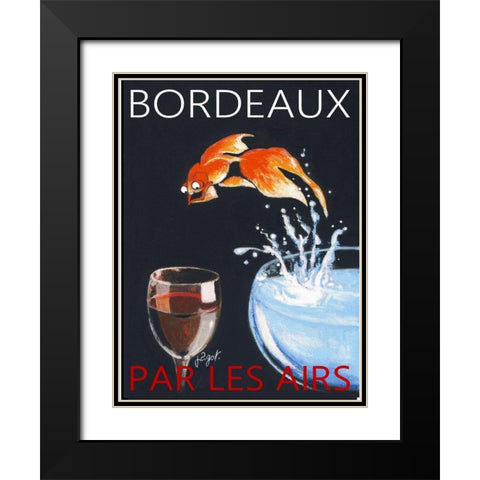 Bordeaux par les airs Black Modern Wood Framed Art Print with Double Matting by Got, Jean Pierre