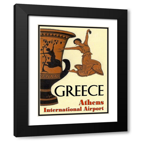 Greece Athens Airport  Black Modern Wood Framed Art Print with Double Matting by Got, Jean Pierre