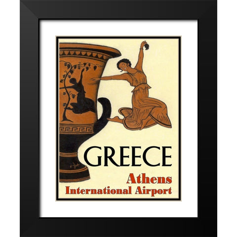Greece Athens Airport  Black Modern Wood Framed Art Print with Double Matting by Got, Jean Pierre