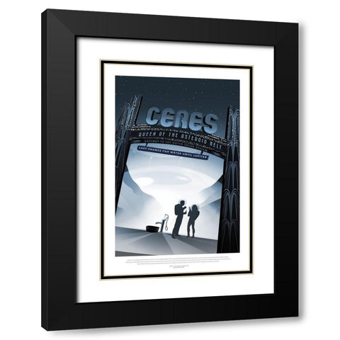 Ceres- Queen Of The Asteroid B Black Modern Wood Framed Art Print with Double Matting by JPL