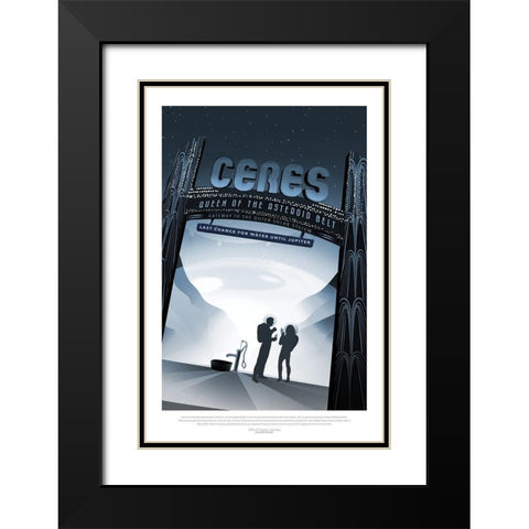 Ceres- Queen Of The Asteroid B Black Modern Wood Framed Art Print with Double Matting by JPL