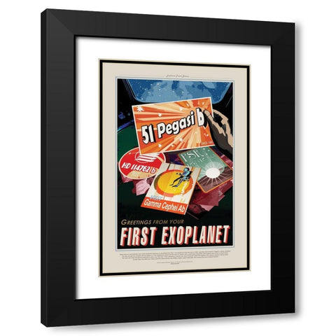First Exoplanet Black Modern Wood Framed Art Print with Double Matting by JPL