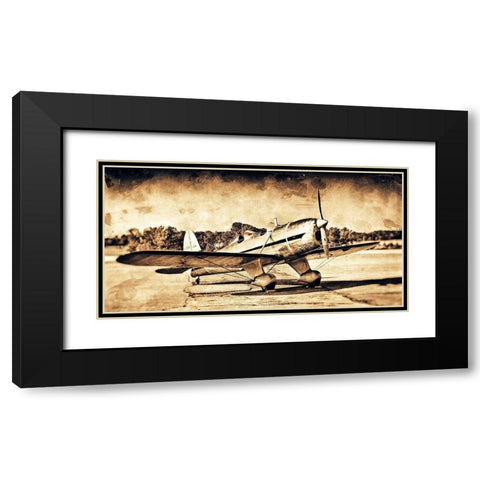 Mono Plane I Black Modern Wood Framed Art Print with Double Matting by Slemp, John