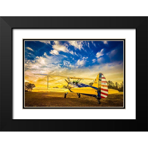 Stearman Black Modern Wood Framed Art Print with Double Matting by Slemp, John