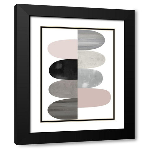 Engaged Blush II Black Modern Wood Framed Art Print with Double Matting by Thompson, Justin