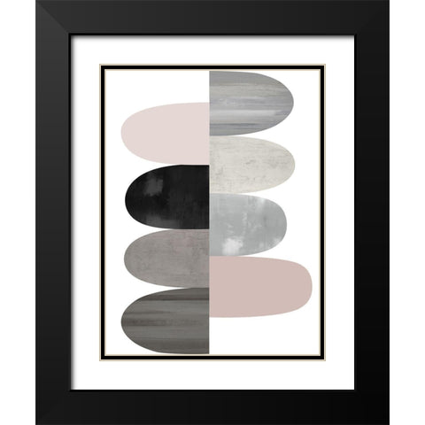 Engaged Blush II Black Modern Wood Framed Art Print with Double Matting by Thompson, Justin